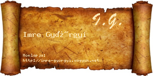 Imre Györgyi névjegykártya